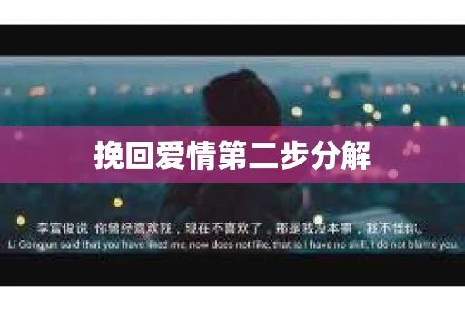 挽回爱情第二步分解
