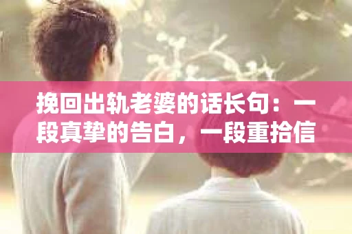 挽回出轨老婆的话长句：一段真挚的告白，一段重拾信任的旅程