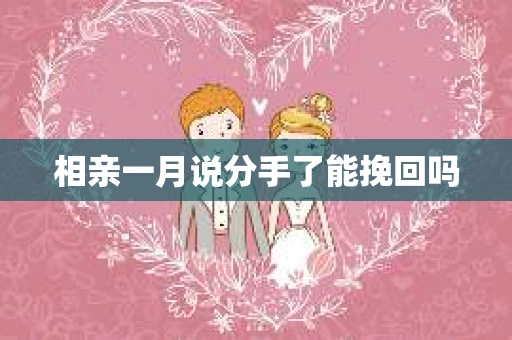 相亲一月说分手了能挽回吗