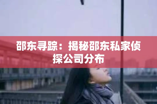 邵东寻踪：揭秘邵东私家侦探公司分布