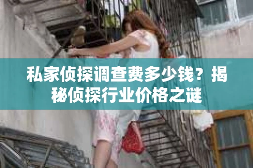 私家侦探调查费多少钱？揭秘侦探行业价格之谜