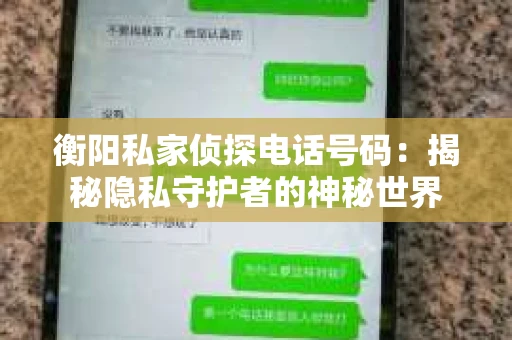 衡阳私家侦探电话号码：揭秘隐私守护者的神秘世界