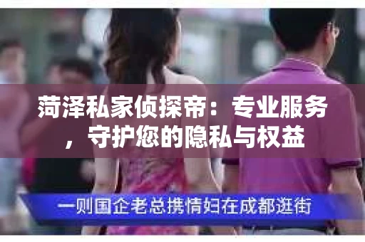 菏泽私家侦探帝：专业服务，守护您的隐私与权益